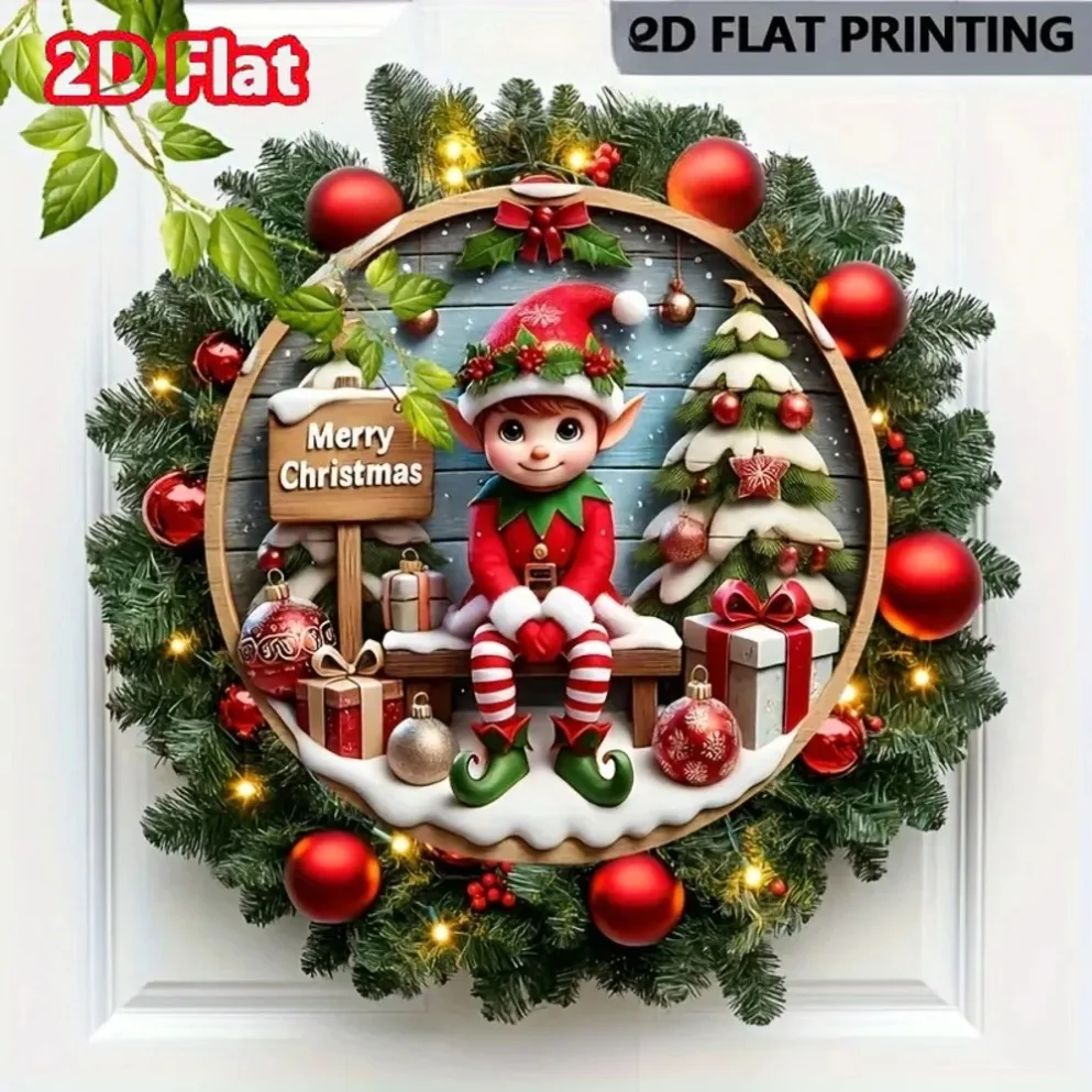 Ramadan Snowman Metal Sign - Round Winter Hanging Door Wall Decor for Mardi Gras Gift