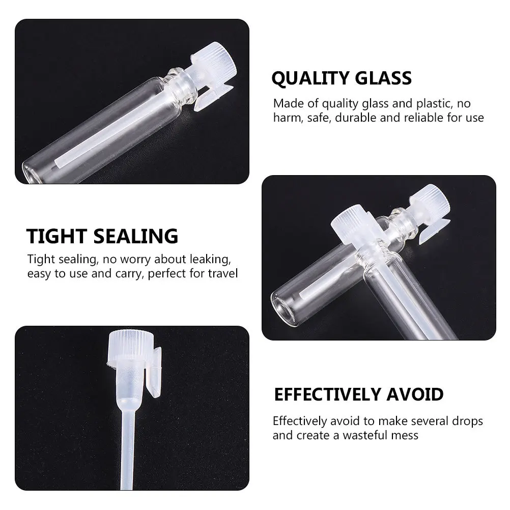 

90Pcs Dropper Bottle Glass Transparent Safe Durable Essential Oil Container Leakproof Travel Aromatherapy Dropper Bottle
