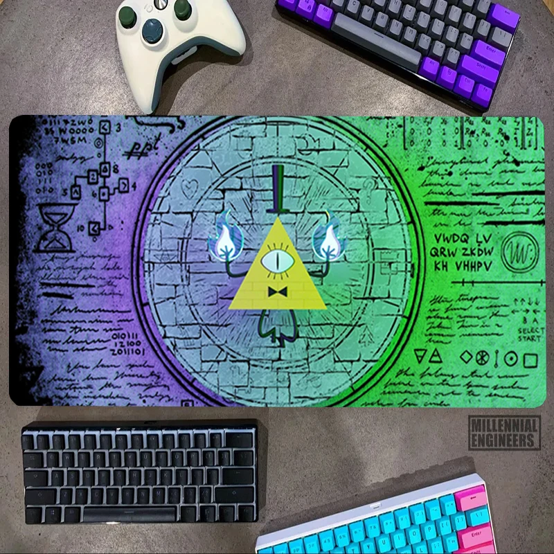 

B-Bill Cipher Anime Mouse Pad Mousepad Gamer Keyboard Desk Mat Office Accessories Big Mousepepad Gaming Mats Extended Large Xxl