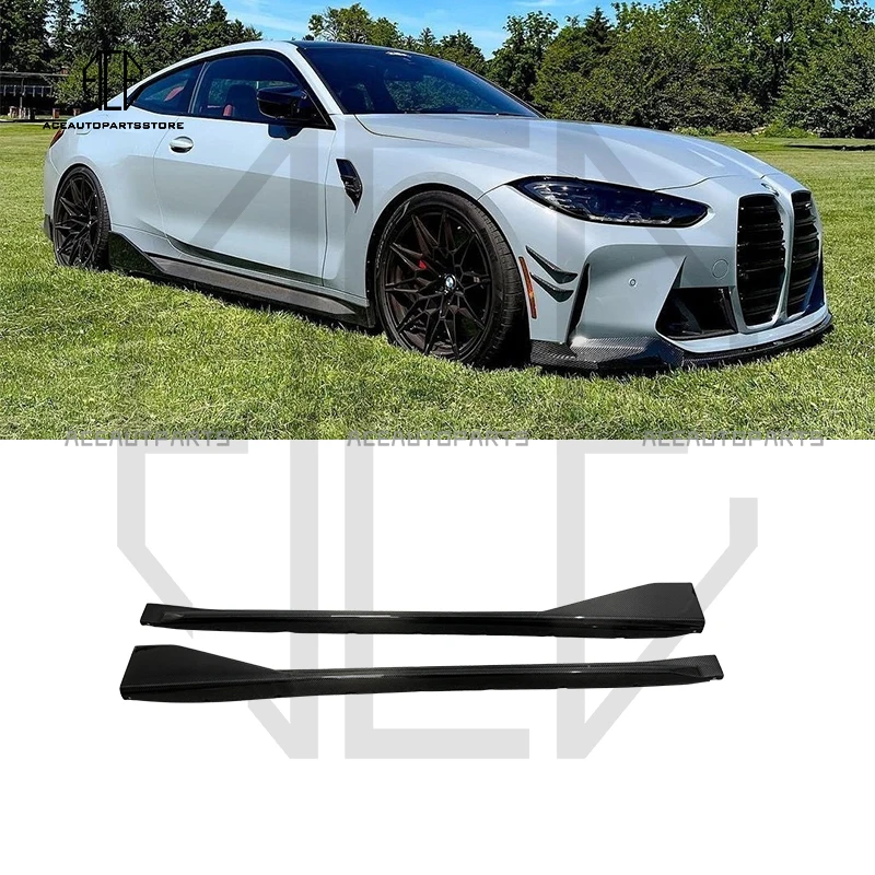 

M Performance Style настоящая сухая углеродное волокно, удлинитель бокового бампера для BMW G80 G82 G83 M3 M4 2021UP