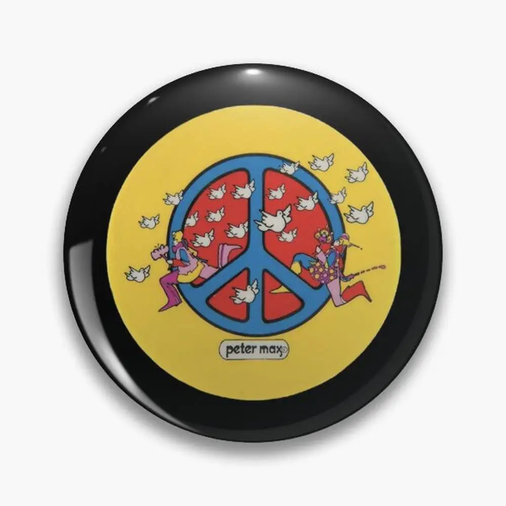 Broche de Peter Max Vintage, signo de la paz, Pop, Cosmic Art Era, Woodstock, música Hippie, Pin, botones, accesorio de joyería, personalizado, Br
