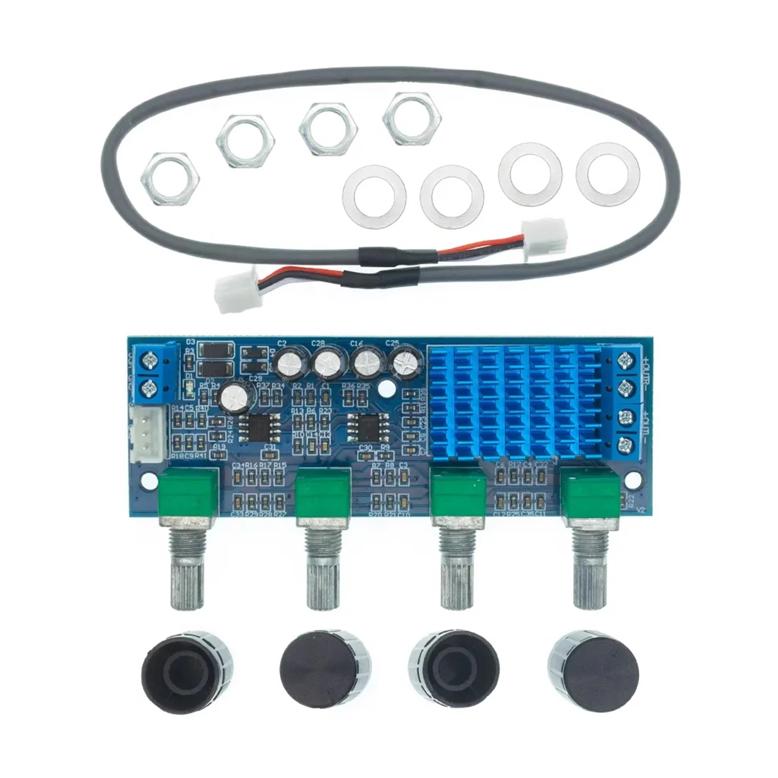 XH-M577 TPA3116D2 Audio High Power Tone Op Amps DC 12-24V Dual-channel Stereo 2 X 80W Digital Amplifier Board