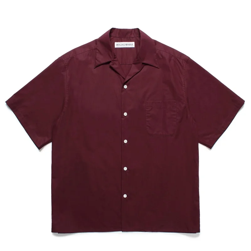 25SS Latest Brand Solid Color WACKO MARIA Cuban Neck Summer Casual Vacation Hawaii Mens Womens Shirt Fashion Simple Tops