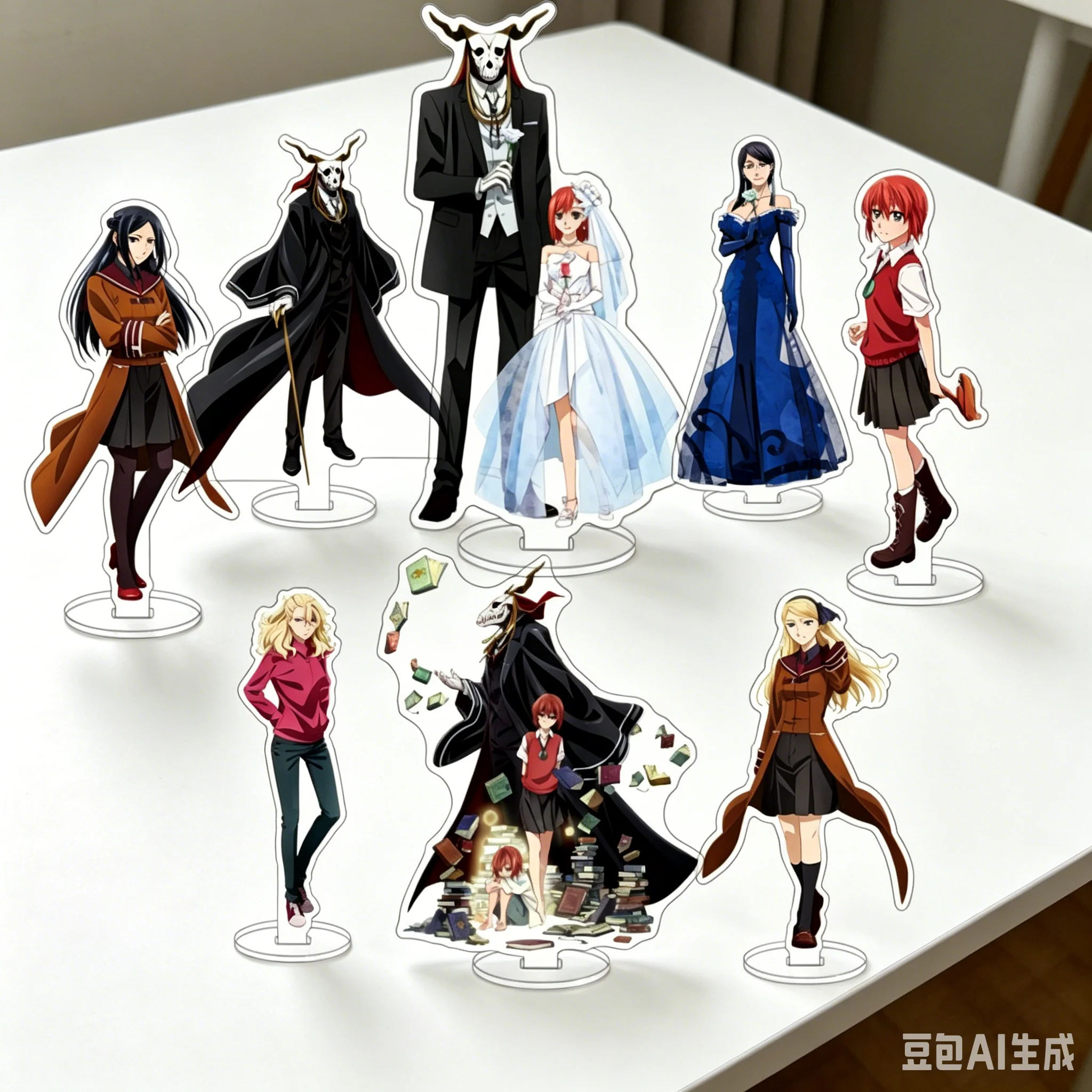 

15cm Anime The Ancient Magus' Bride Acrylic Figure Stand Model Plate Bedroom decoration Gifts For Friends Keychains