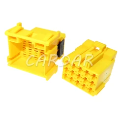 1 Set 15 Pin giallo Auto amplificatore di potenza maschio femmina Docking custodia in plastica presa non sigillata assemblaggio AC 1-967628-3 1-967623-3