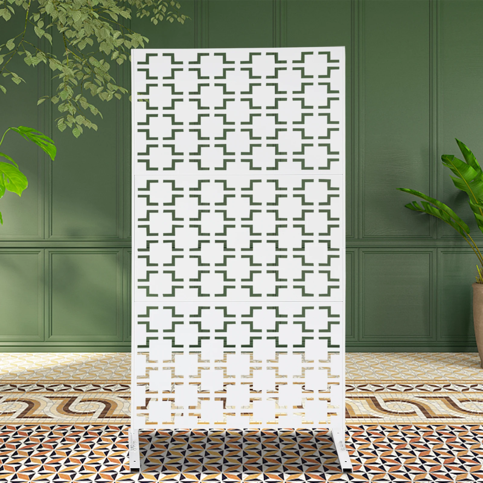 

Patio Privacy Screen, High-Quality Steel, Waterproof and Rust-Proof, Versatile for Yard Fencing, Decorative Divider, Easy