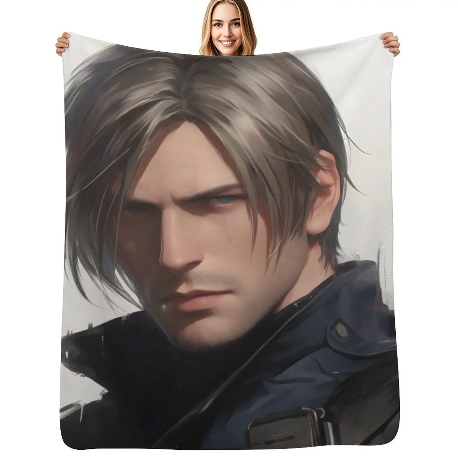 

Leon Kennedy - 10 Throw Blanket Plush Fuzzy Cozy Blanket for Couch Sofa