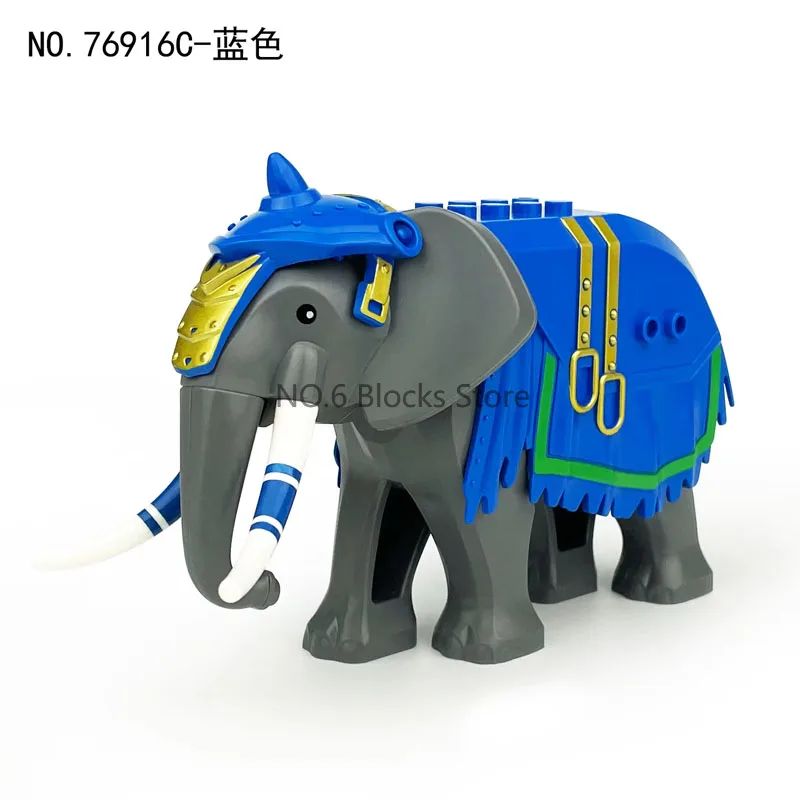 Wildtier-Bausteine MOC Tiger Löwe Elefant Bär Hai Adler Wolf Modellbausatz DIY Lernspielzeug Geschenke für Kinder S11