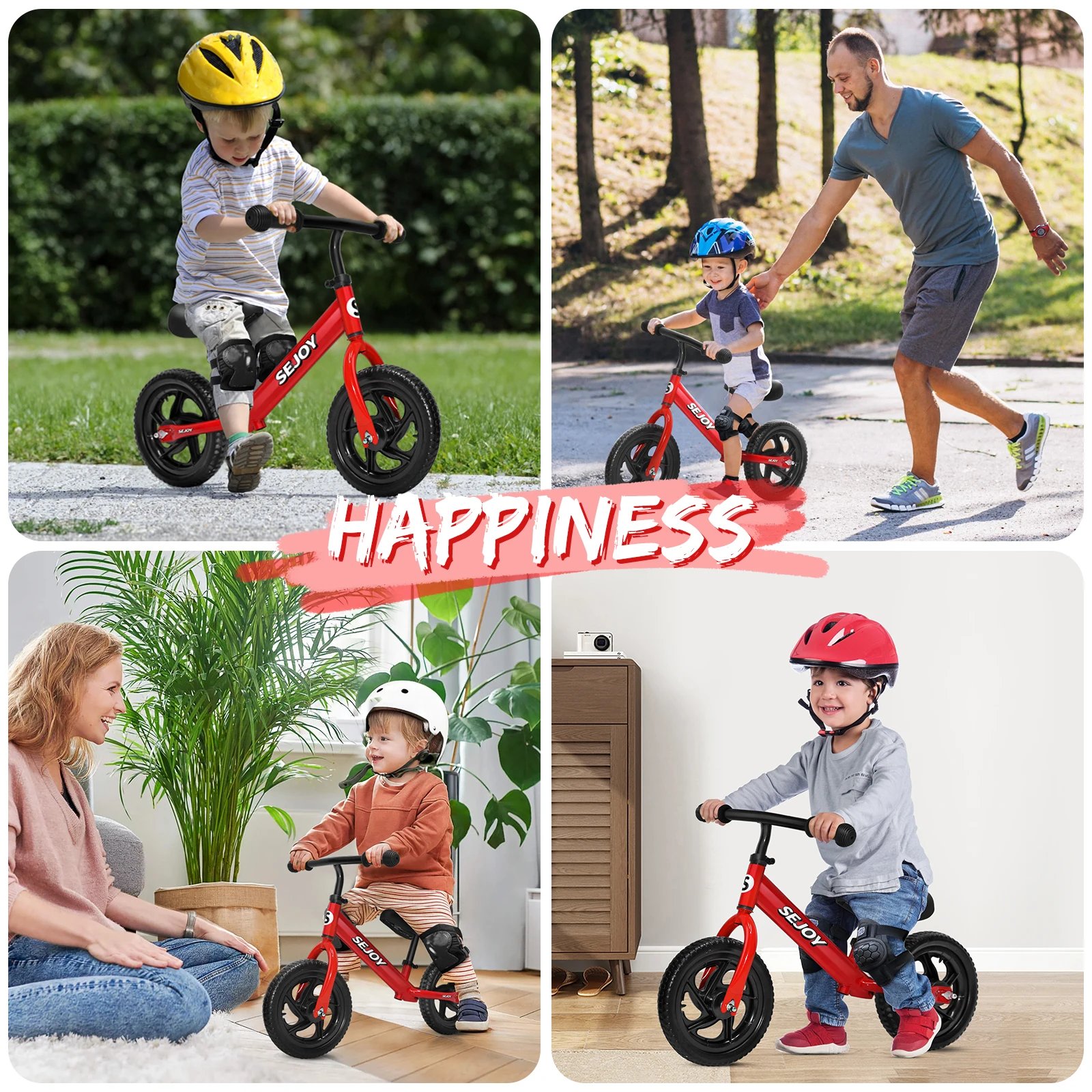 SEJOY Kids Balance Bike for 3-6 Years, Lightweight Toddler Balance Bikesaddle Height Adjustable and Handlebar Outside Bike Toy