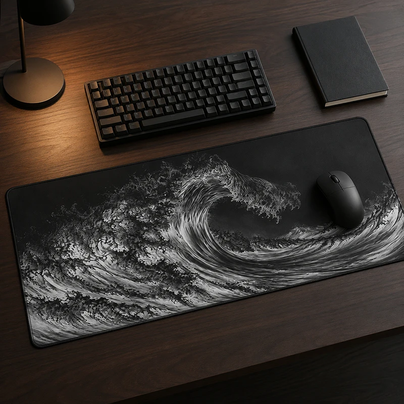 Mouse Pad Ink Wash Ocean Wave Gamer XL Custom New Mousepad XXL Mouse Mat Soft Natural Rubber Carpet Mouse Mats Desktop Mouse Pad