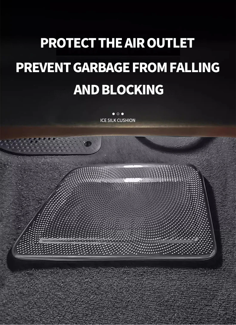 Edelstahl Silberner Sitzboden-Klimaanlagen-Auslass Staubschutzabdeckung für BMW IX 2022 2023 2024 Zubehör – Detail 4