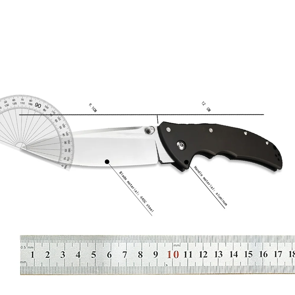 Cold Code 4 Mark S35VN Blade Aluminum Handle Outdoor Tool Tactical Camping Hunting Knives Survival Pocket EDC Folding Knife