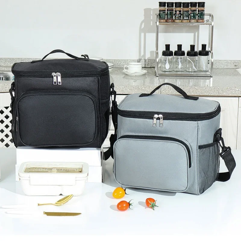 

Portable Large Ice Bag,picnic Bag,lunch Box,thermal Insulation Bag,bring Meal To School, Bento Bag, Ce Box,outdoor Double Pocket