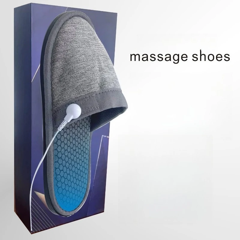 EMS Pulse Massage Slippers Micro‑current Foot Massager Non‑slip Indoor Home Slipper with Adjustable Controller