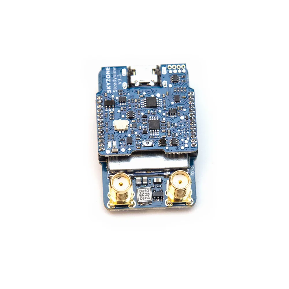 SKYZONE SteadyView/Rapidmix V3.3 Receiver | 5.8GHz Dual Antenna | Low Latency High Sensitivity for FPV Goggles Drone RC Parts