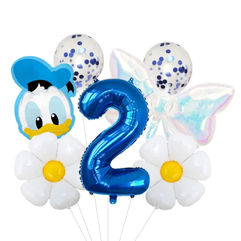 Cartoon Mouse Daisy Aluminum Foil Balloons Set Number Birthday  for Girls Birthday Party Baby Shower Decorations Gifts view 3