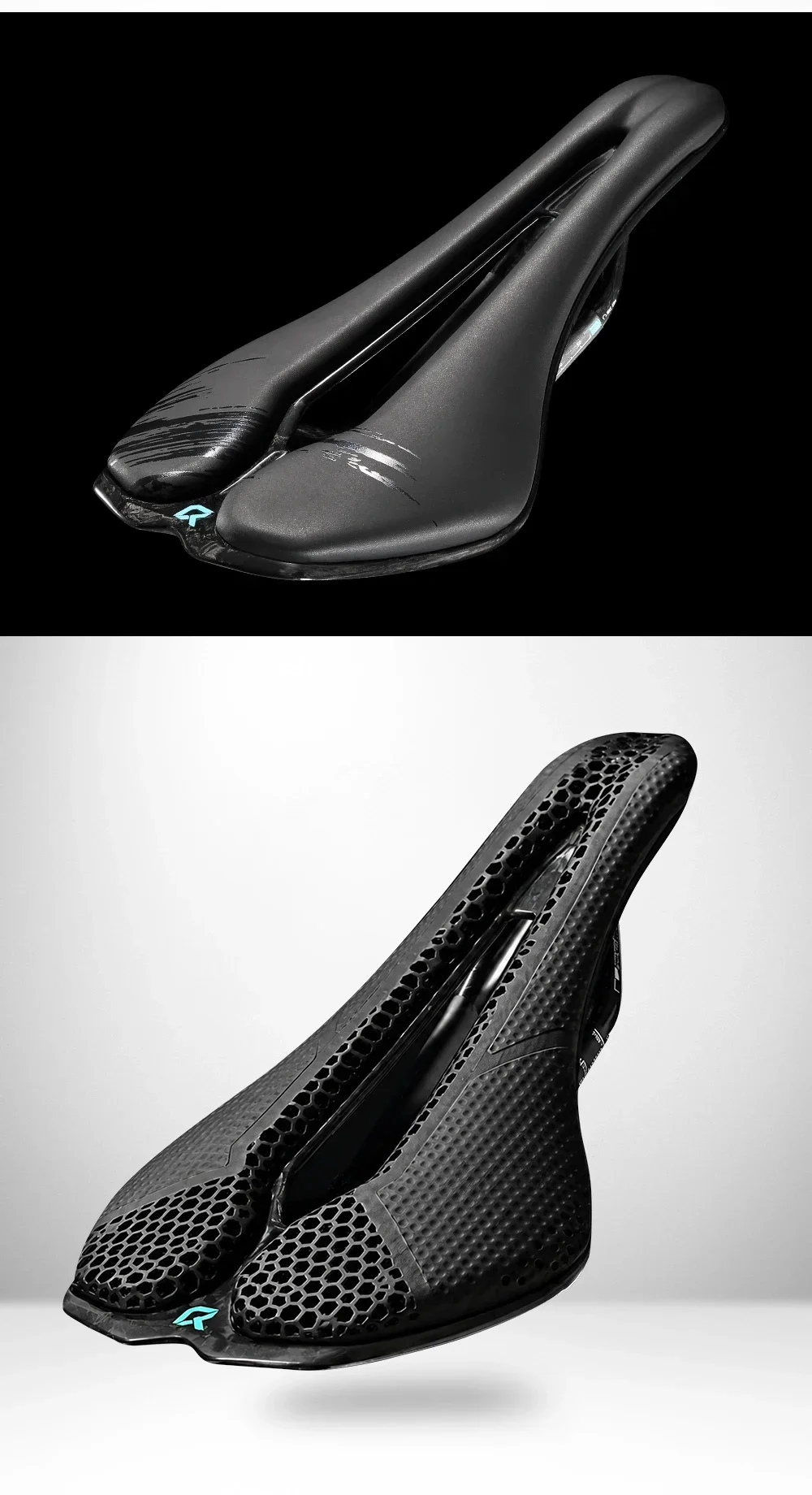 RYET 3D/EVA Carbon-Sattel 126-170g 255x143mm 7x9mm T800-Schienen Cut-Out Ultraleichter Rennrad-MTB-Gravel-Sattel Pro Racing 3D Leichtgewicht – Detail 14