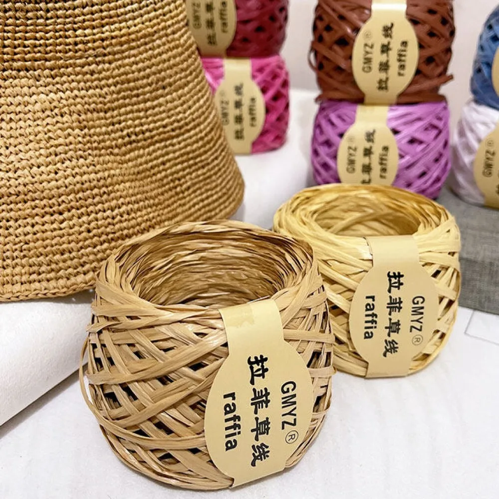 80m Lafite Grass Washable Braided Thread DIY Summer Sandal Hook Bag