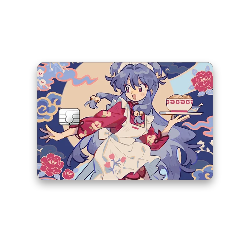 Ranma 1⁄2 Kartenaufkleber Exquisite Nibun-no-Ichi Chip Tags Paster Aufkleber Tendou Akane Anime Kawaii Star Laser Bus Subway Dekorieren