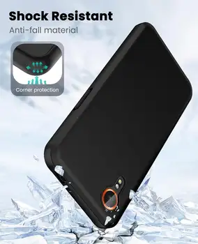 Černý matný kryt pro Galaxy Xcover 7, nárazuvzdorný, měkký silikonový TPU zadní kryt pro Samsung Galaxy Xcover 7 SM-G556B 8 nejlepší prodej Samsung Galaxy Xcover 7 - №8