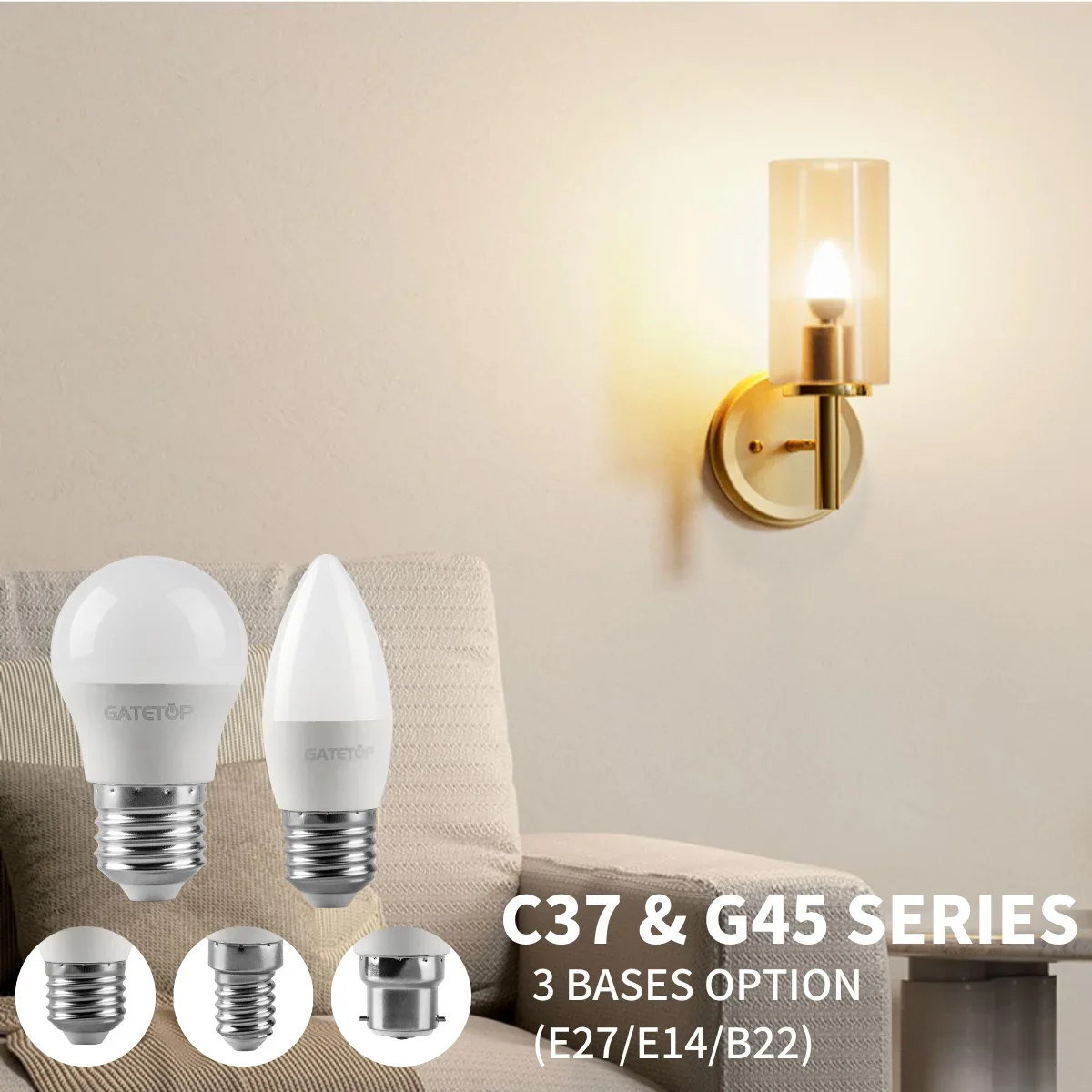 

Mini LED bulbs Energy-efficient G45 B22 E14 E27 3W-7W AC220V AC110V 3000K/4000K/6000K Led Golf Bulb Lamp For Home Decoration