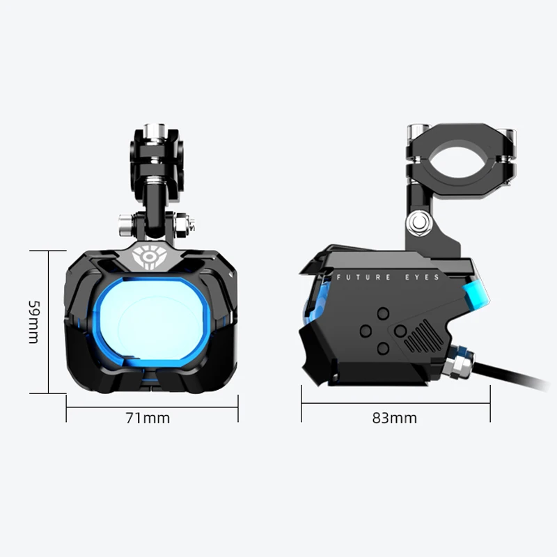 Future Eyes F30P Upgrade motocykl obiektyw zmodyfikowany reflektor brukowy niskie i światła drogowe zintegrowane Tangent Lighe Flashing