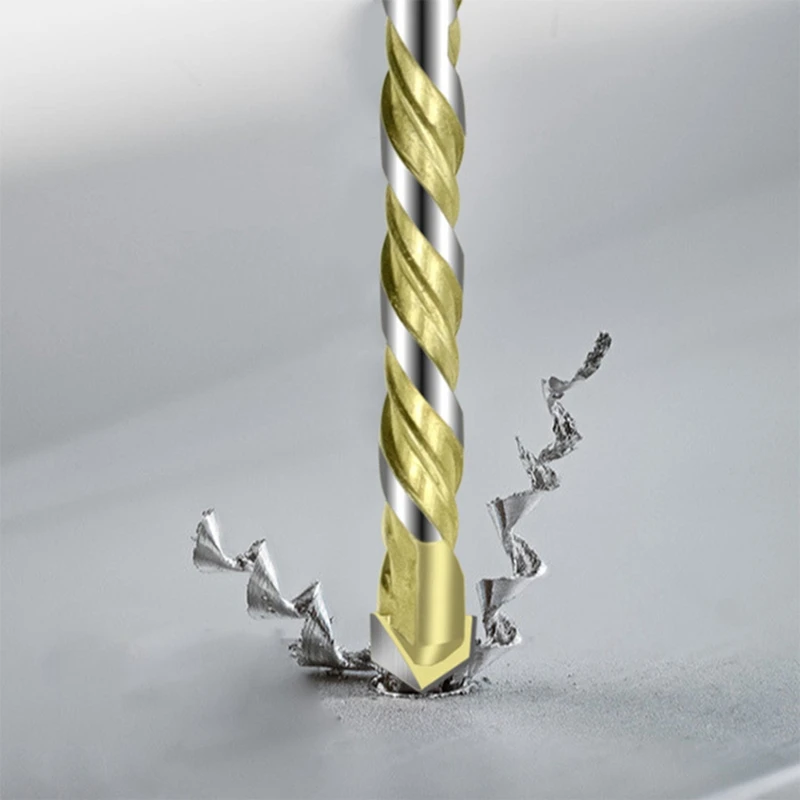 멀티 유리 드릴 비트 삼각형 비트, 세라믹 타일 콘크리트 벽돌 금속 스테인레스 스틸 목재 구멍 드릴 도구, 5mm, 6mm, 8mm, 10mm, 12mm