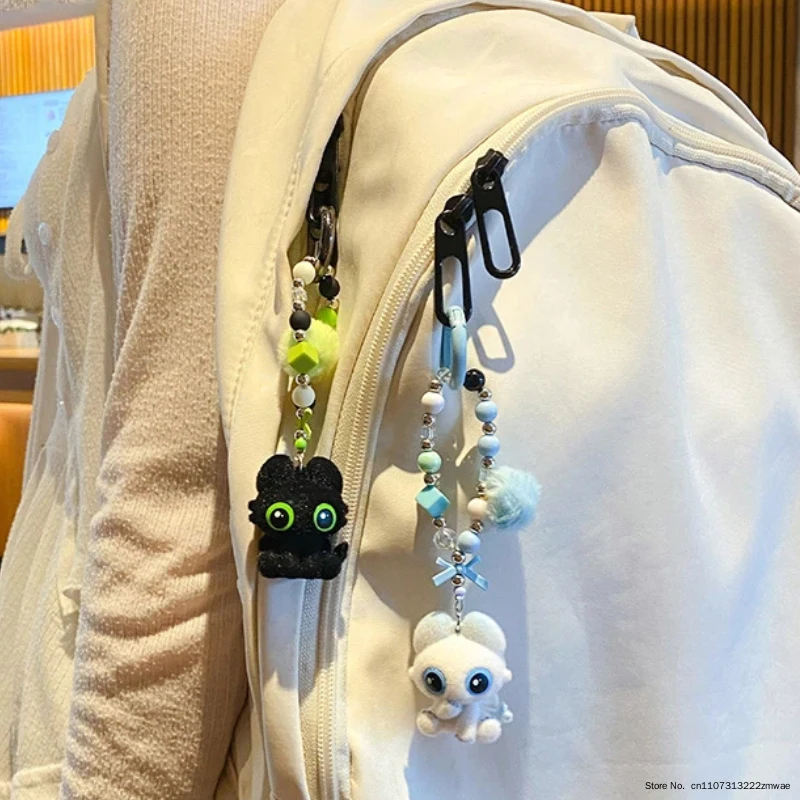 Original Genuine How To Train Your Dragon Plush Beaded Keychain Cute Toothless Doll Pendant Bag Hanging Ornament For Couples view 4