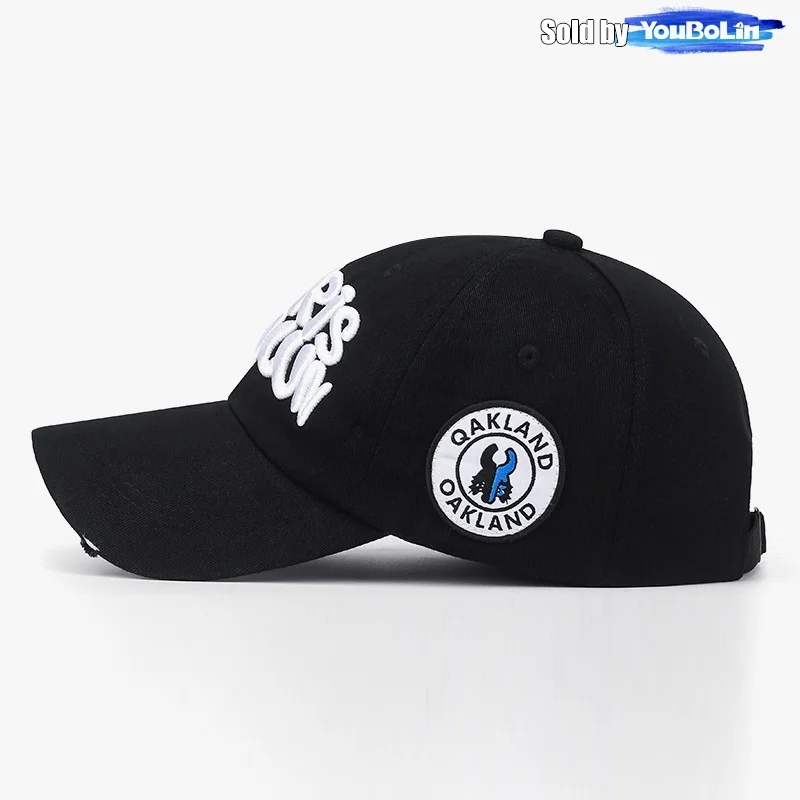 خطابات 3D التطريز حافة هول ممزق القطن قابل للتعديل قبعة بيسبول قبعة الشمس قبعات سائقي الشاحنات قبعات للآباء