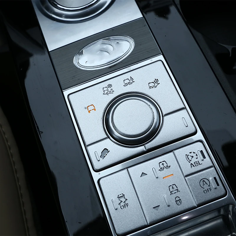 لاند روفر رينج روفر سبورت RR سبورت L494 2014 2015 2016 2017 سبيكة سيارة مركز وحدة التحكم وضع زر غطاء الكسوة الترتر #4