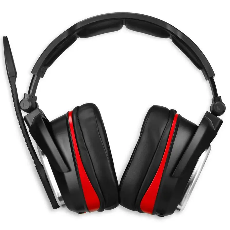 HUHD-K5U Wireless Gaming Headset 2.4G PS4 Headset 7.1 Surround Sound Foldable Easy Ultra-Low Latency Gaming Headset