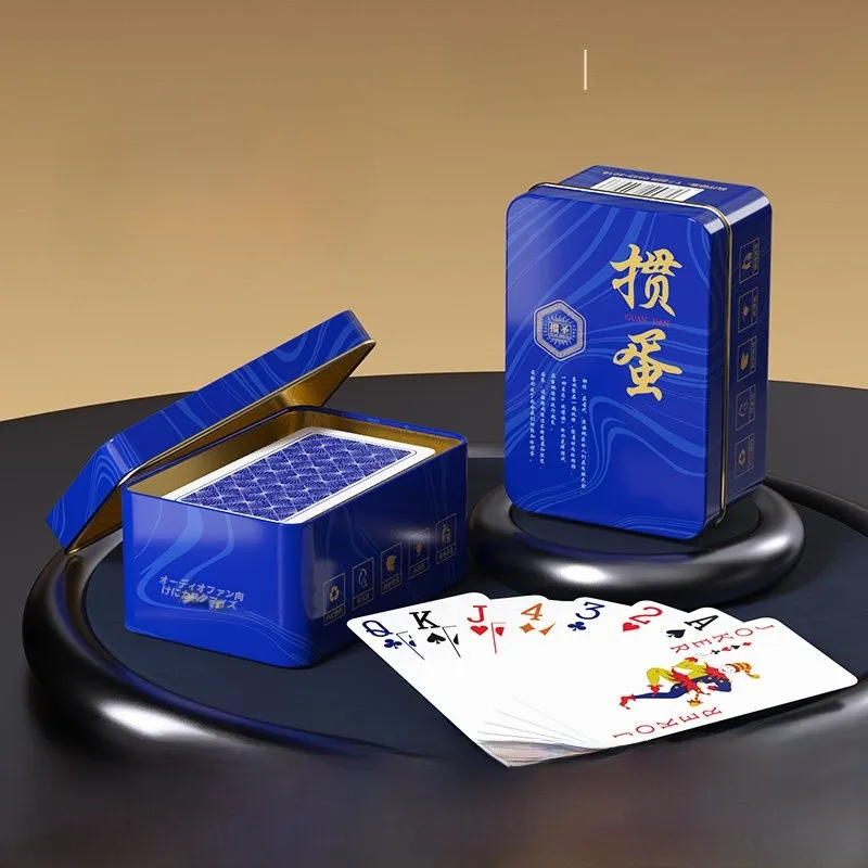 special-guandian-poker-cards-with-counting-device-pvc-long-narrow-four-color-narrow-version-iron-box-set-poker-for-gaming