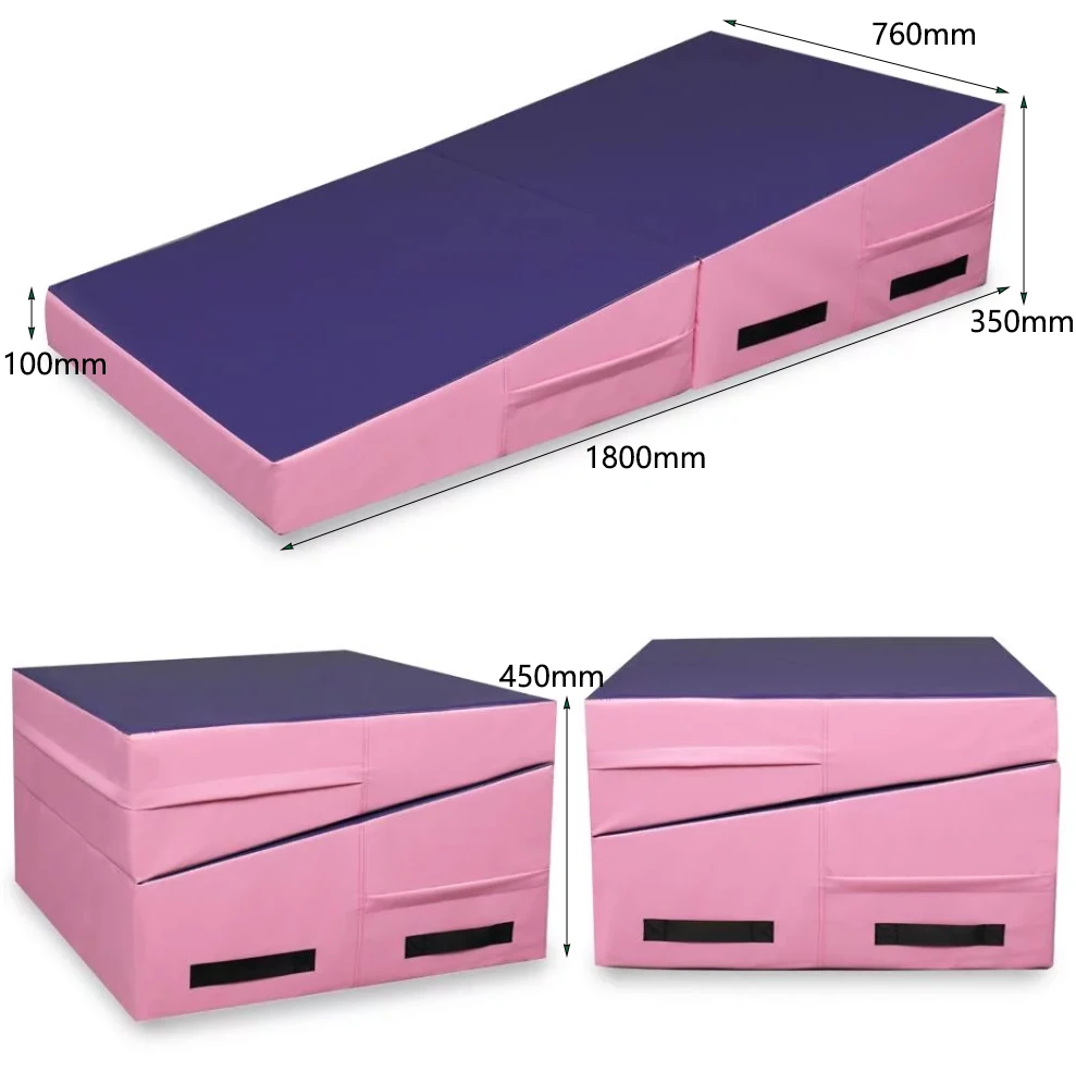 Gymnastics training equipment waterproof folding diagonal pad cheese wedge pad factory direct supply