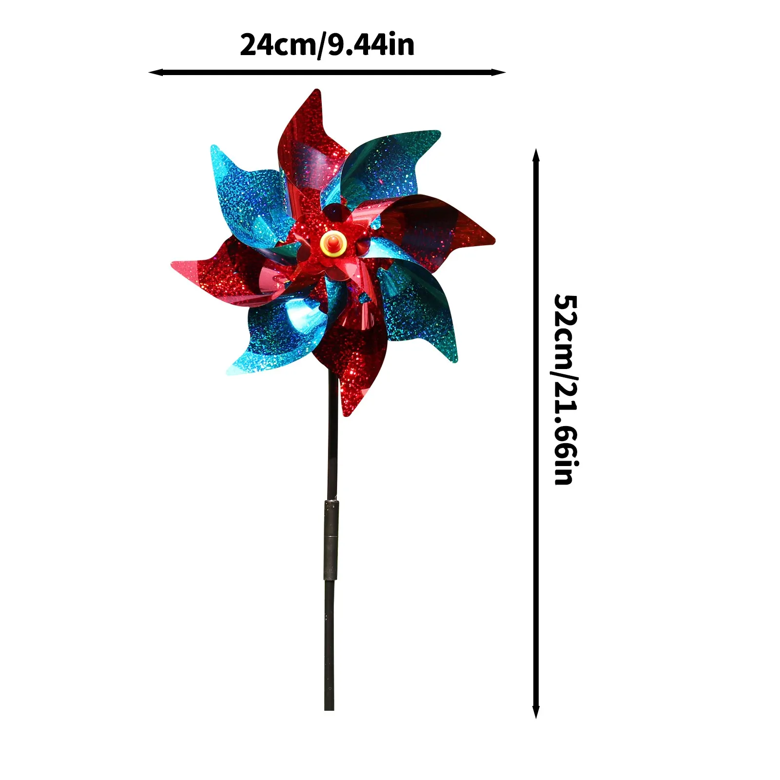 24cm Windmill Bird Repellent Decoration Bird-Scaring Wind Spinner Children Kids Toys Easy Installation Garden Orchard Protection