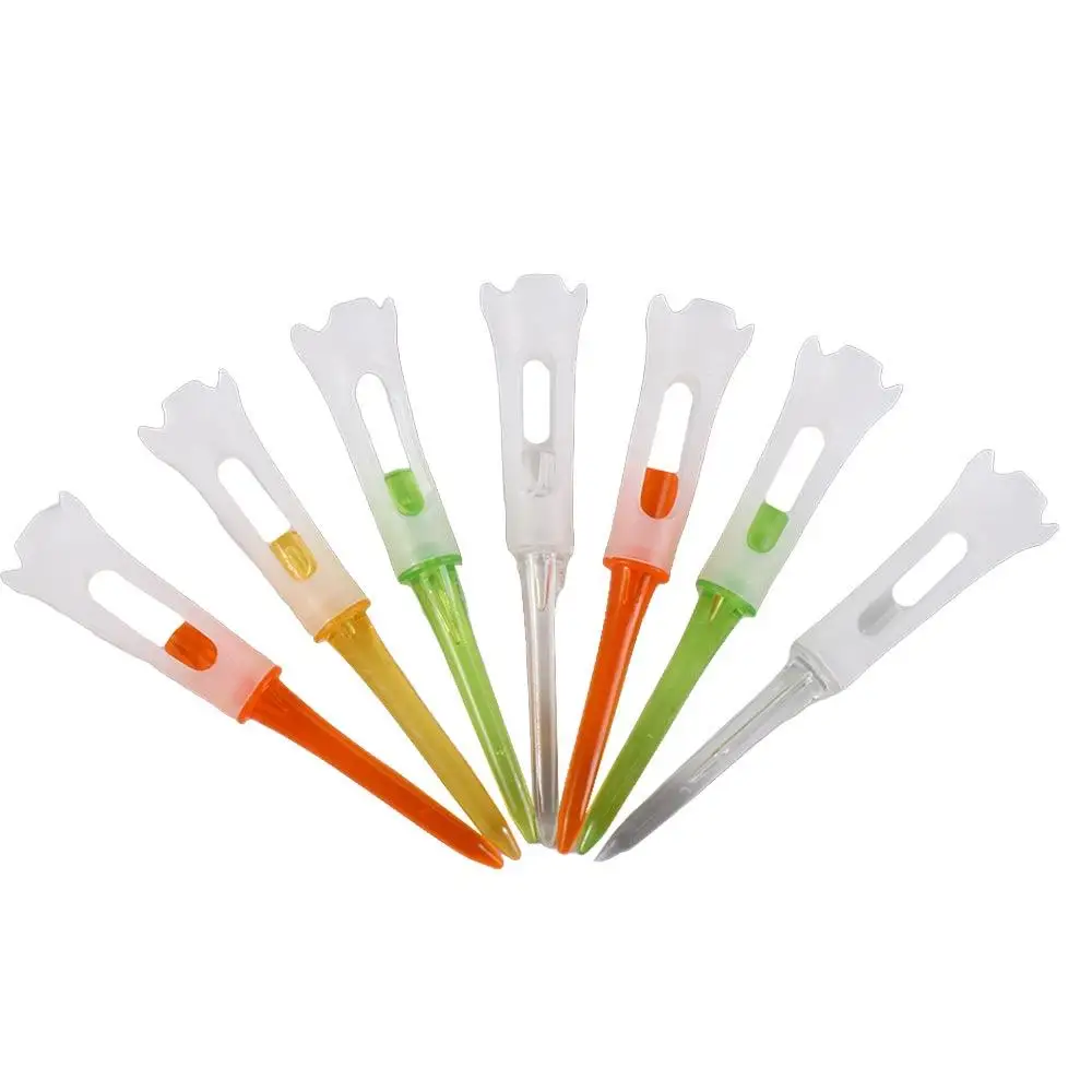 10 قطعة/الوحدة حامل الكرة جولف تيز منخفضة المقاومة وسادة مطاطية نوادي الغولف المحملة البلاستيك 83 مللي متر جولف أدوات التدريب الرياضة في الهواء الطلق #2