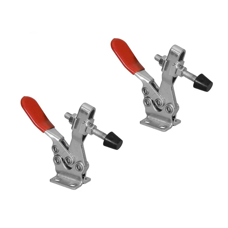Quick Release penjepit pelat Horizontal, alat Tangan tahan ujung tekanan karet, 225D(4