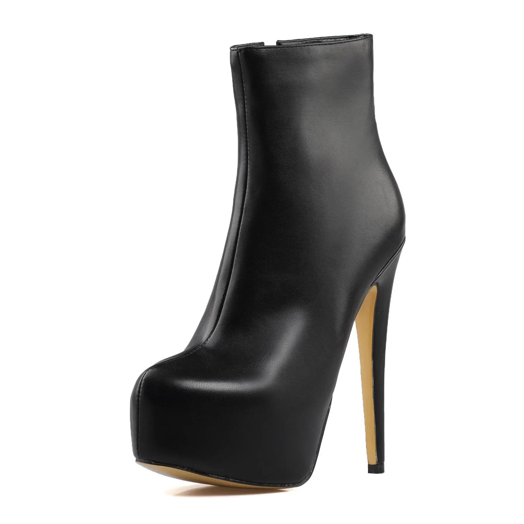 Botines de Plataforma Impermeables Negros para Mujer, Tacón Alto, Punta Redonda, Botines de Moda para Fiesta, Talla Grande, eBay
