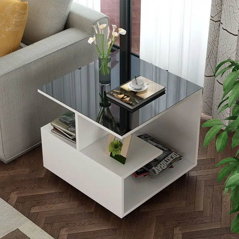 table d'angle latérale canapé mobile petite table basse