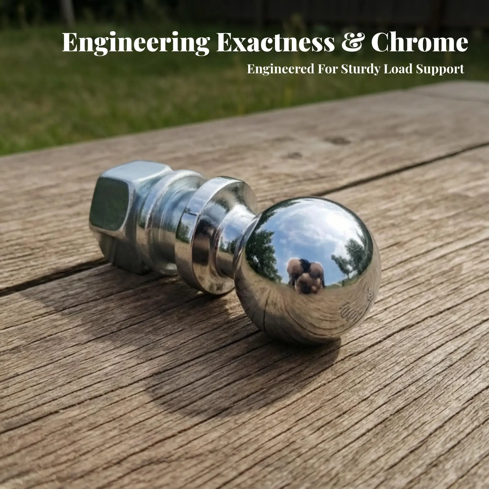 Chrome-Finished Tow Ball | Hot-formed Steel, Tow Hitch Ball, Heavy-Duty, for