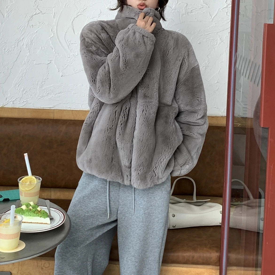 

Пальто из искусственного меха, женские куртки на молнии, пальто с воротником-стойкой, толстая теплая уличная куртка Y2k, рабочая верхняя одежда, осень-зима 2025