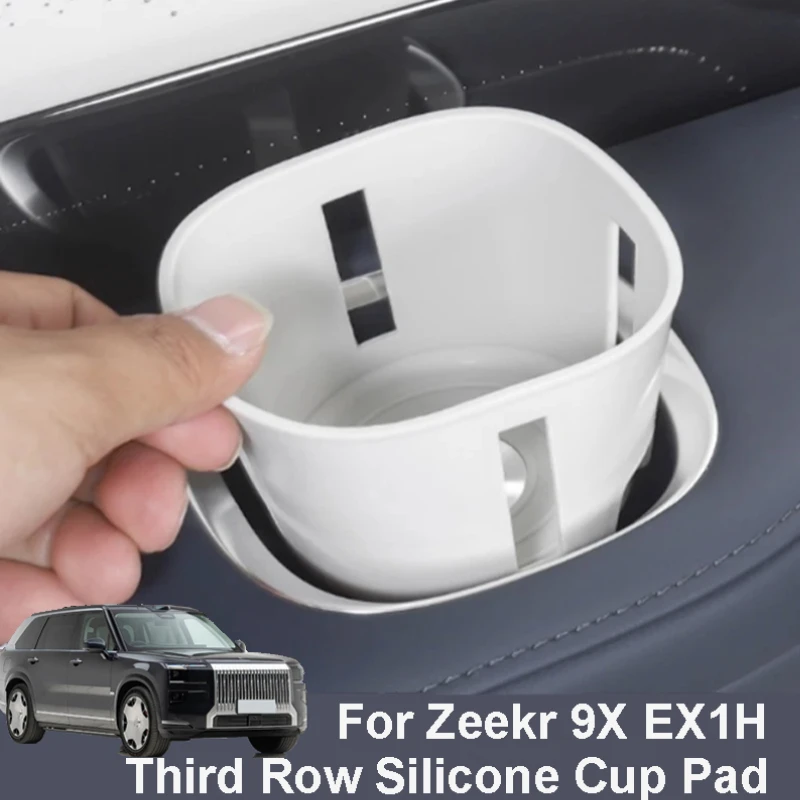 

For Zeekr 9X EX1H 2025 2026 Car Rear Third Row Silicone Cup Protection Pad Anti Scratch Anti Slip Interior Accessories