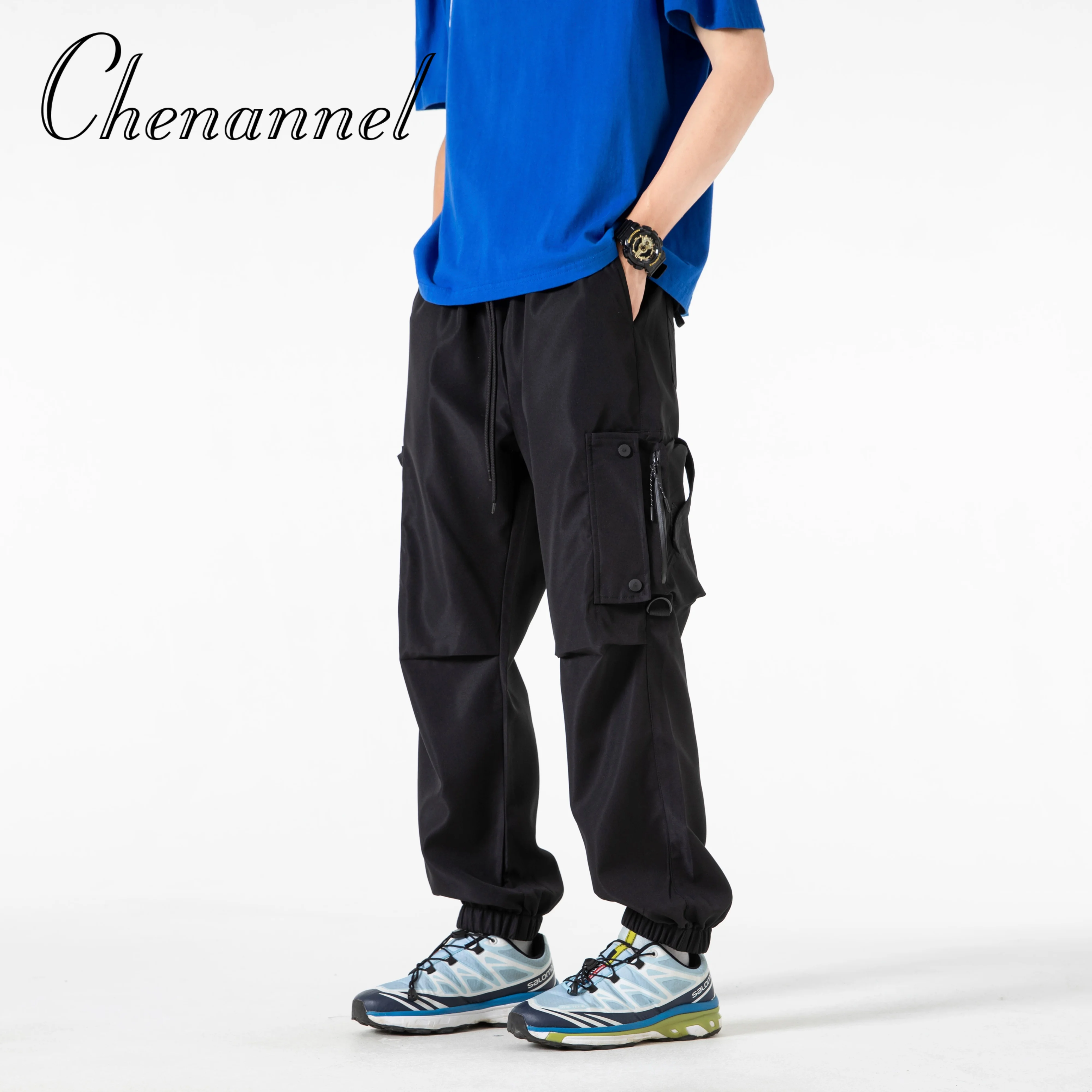 

American retro workwear pants trendy men's slim-fit stretch tight-fitting casual pants