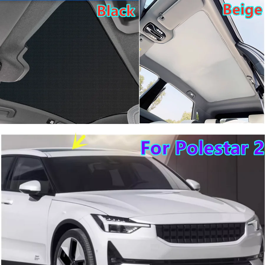 

Top Skylight Roof Sunshade Shade Sunroof Glass Upgrade Mesh Net For Polestar 2