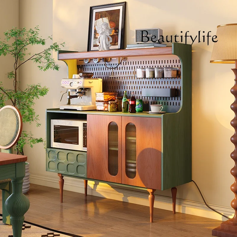 X35 Retro Small Apartment Corner Against The Wall Integrated Dining Side Cabinet New Chinese Wine Cabinet Storage Locker
