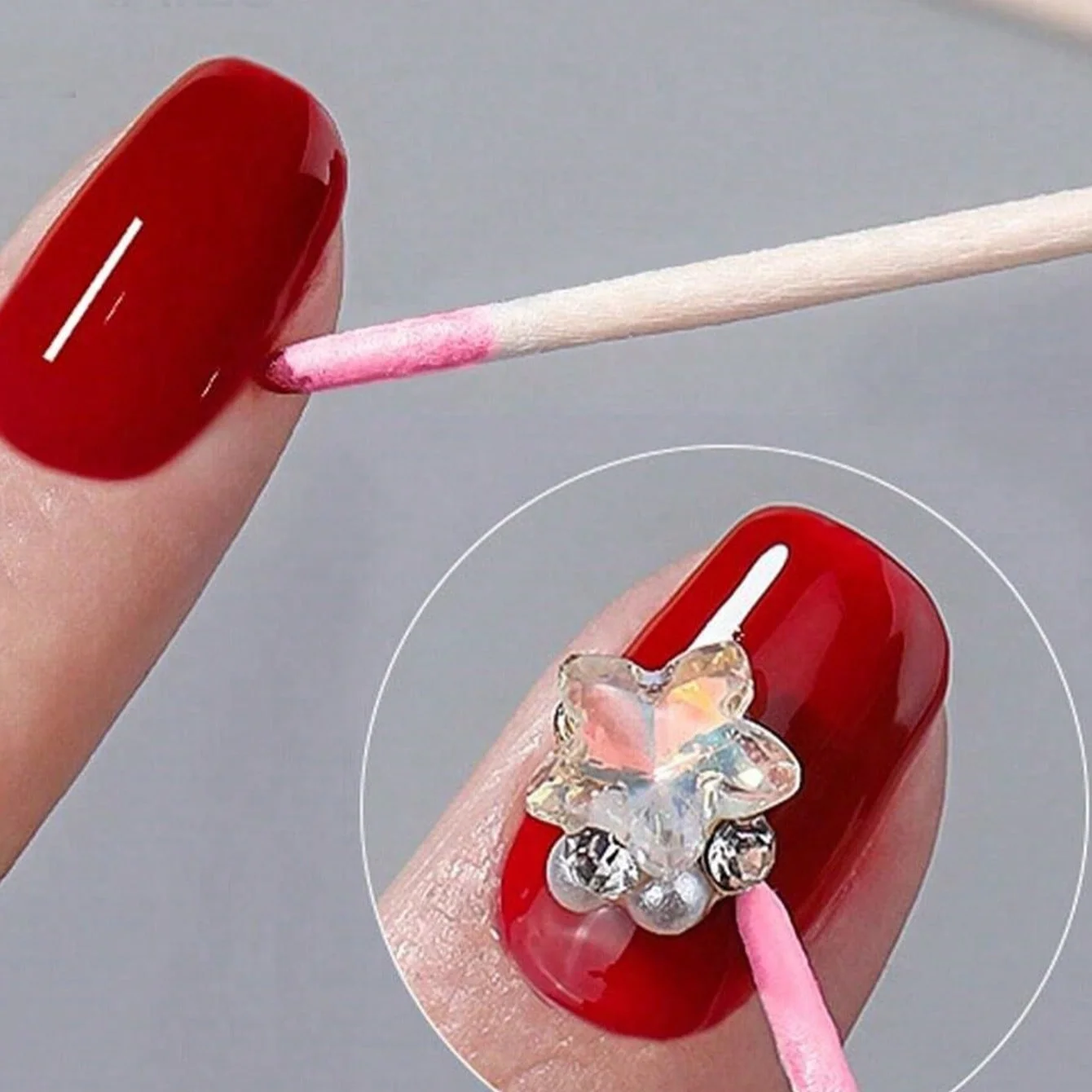 

100 Pieces/Pack Double-Ended Wooden Cotton Swabs, Small Tip, Tattoo and Eyebrow Makeup Tool