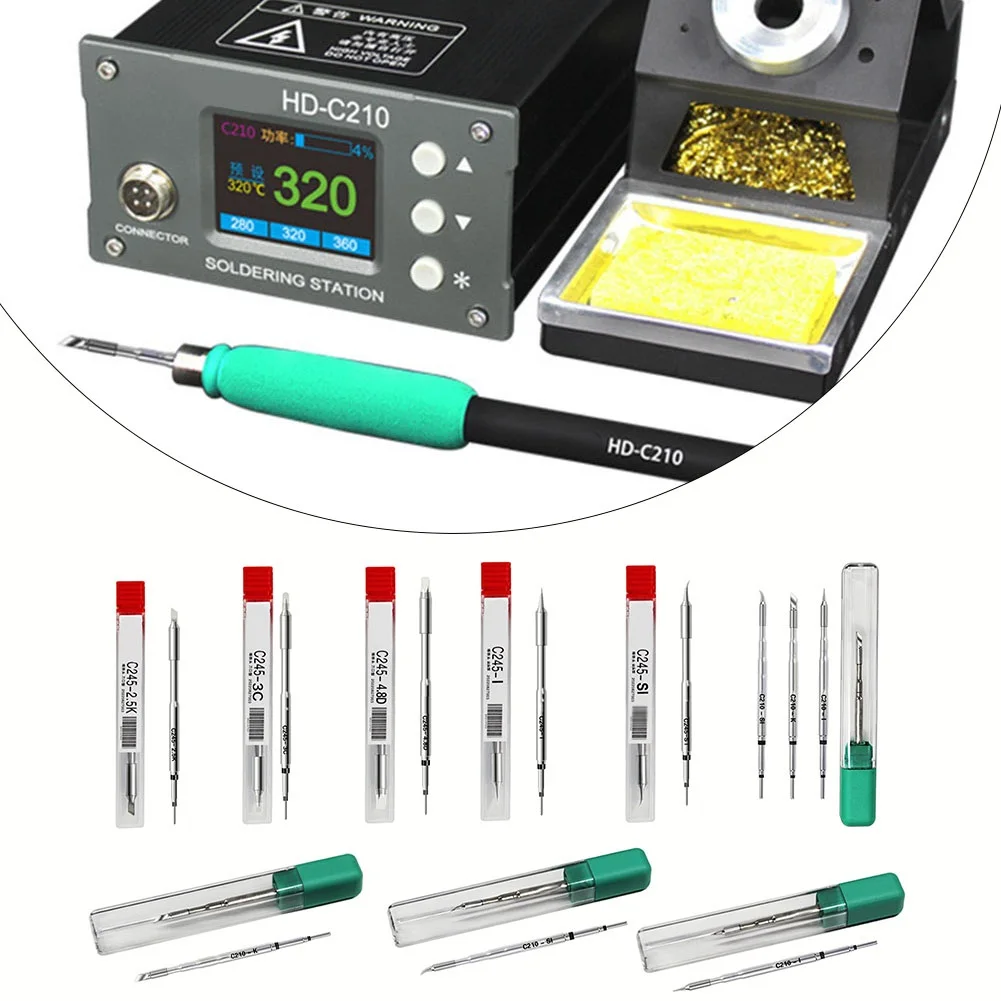 전문 납땜 스테이션용 납땜 다리미 팁, T210 용 C210-I C210-IS C210-K C210-SI C245-4.8D, C210, C245