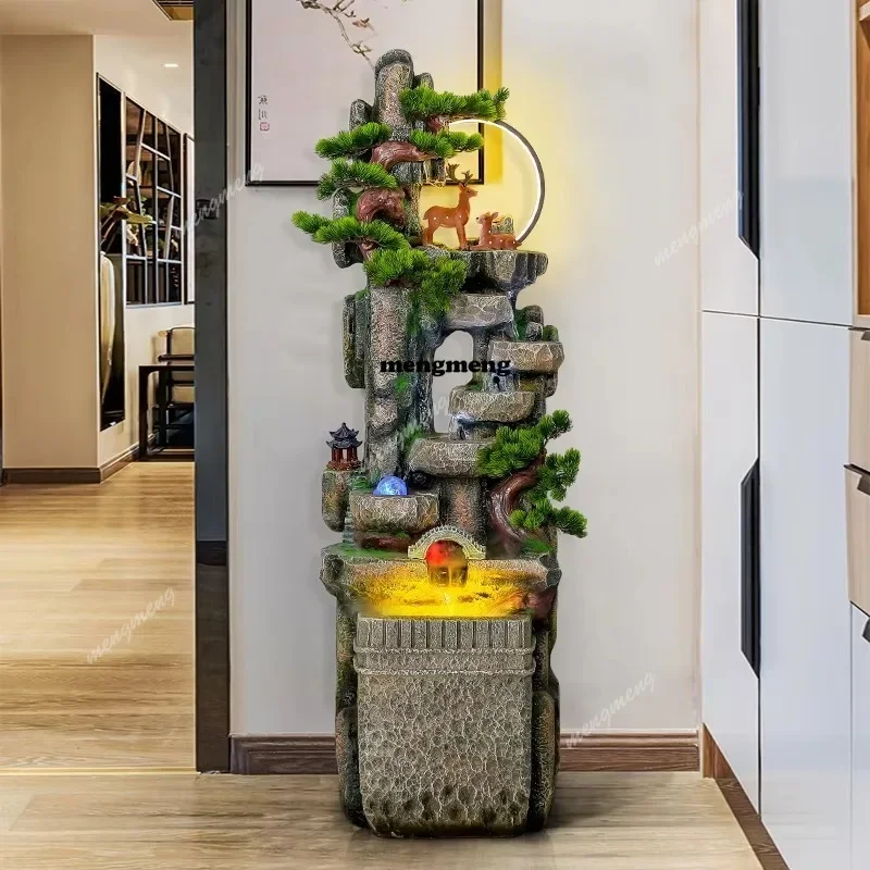 Y136 Y136 New Chinese-style Water-making Ornaments Circulating Water Floor-to-floor Living Room Waterscape Decoration