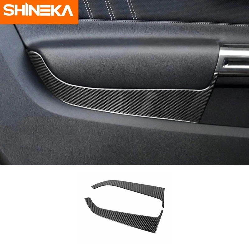 Interior Mouldings Car Door Panel Decoration Cover Stickers For Ford Mustang 2015+ Styling