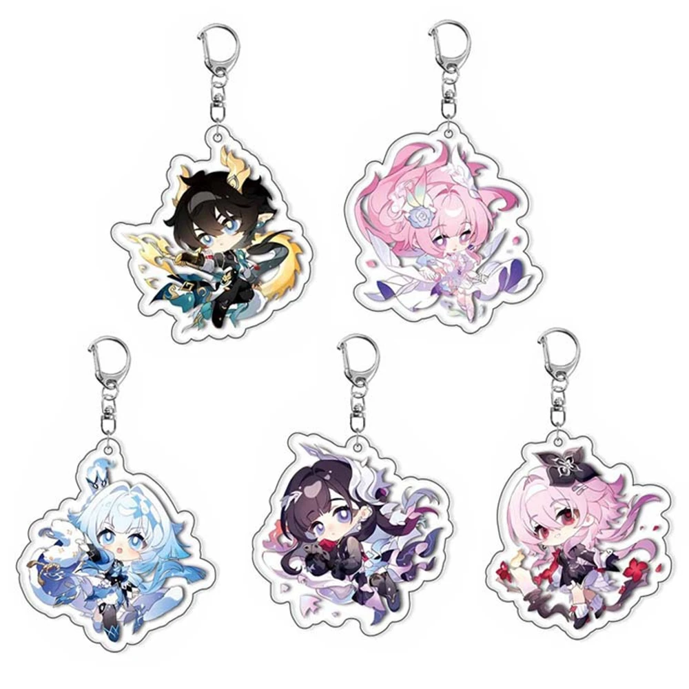 5-teiliges Set Spiel Honkai Star Rail DanHeng Cerydra Cosplay Kostüm Acryl Schlüsselanhänger Anhänger Requisiten Zubehör Weihnachtsgeschenk