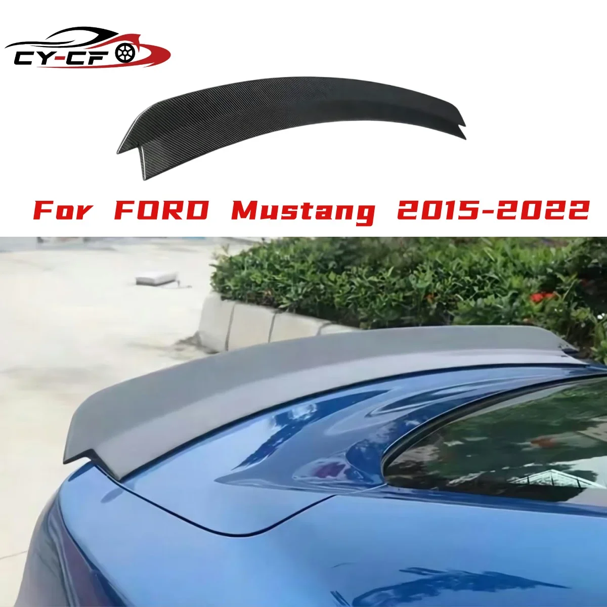 

For Ford Mustang GT V8 V6 GT350R Coupe 2015 2016 2017 2018 2019 2020 Car Styling Carbon Fiber Rear Lip Spoiler Wings